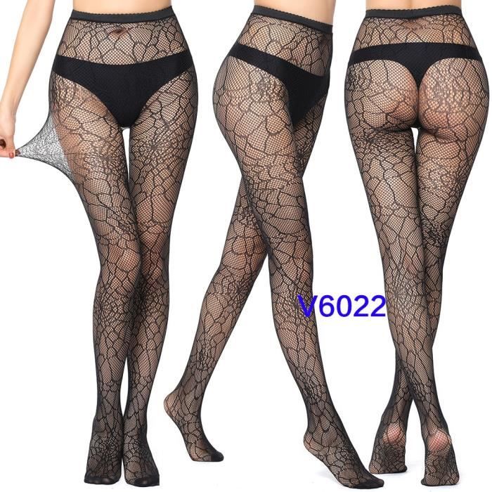 Collants Résille Noirs Gothique – Taille Unique OSFM, Style Punk Rock, Marque Yueyimei
