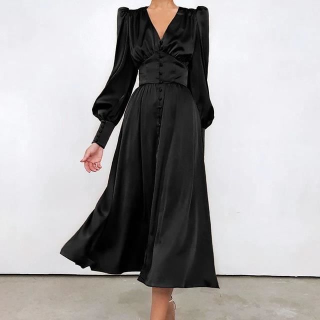 Robe longue 2025 noir simple