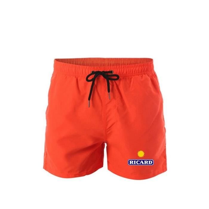 Short de bain,Maillot de bain Ricard pour hommes, short de plage, de planche, de course, de