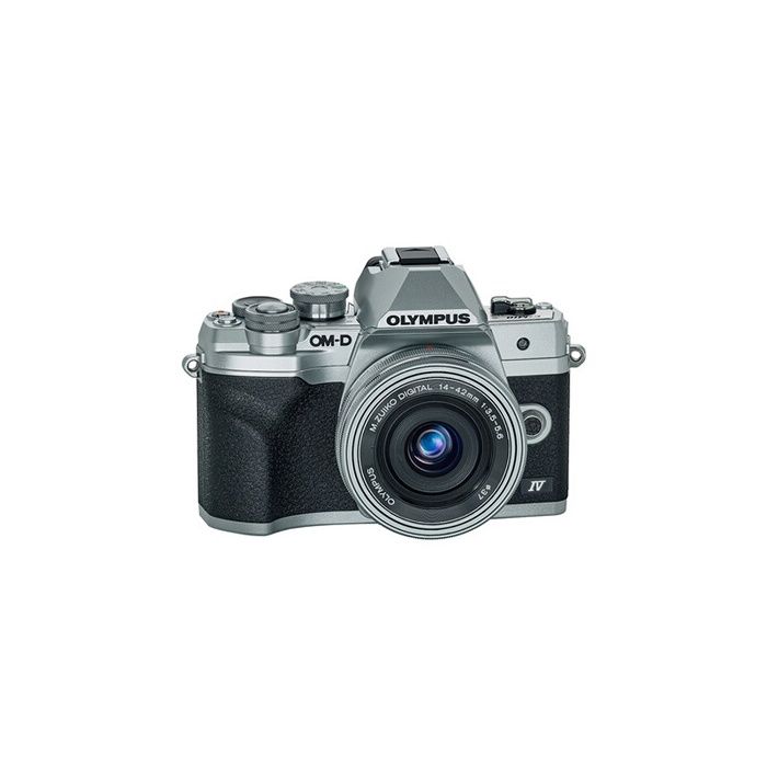 Olympus Kit d`appareil photo Micro Four Thirds OM-D E-M10 Mark IV, capteur 20 MP, viseur électronique, vidéo 4K,