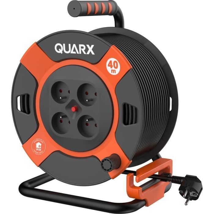 Enrouleur - QUARX - Bricolage - 40m H07RN-F 3G 15mm² tambour plastique