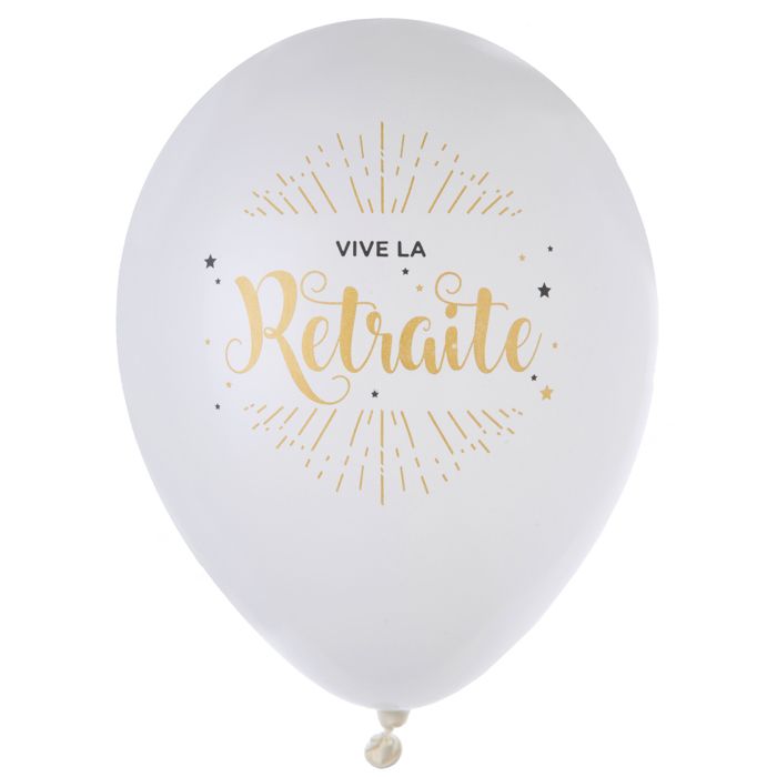 Ballon Vive La Retraite Or X8 Cdiscount Maison
