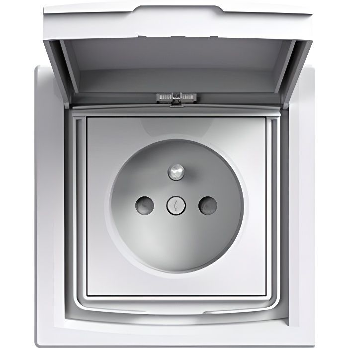 schneider electric prise de courant avec terre et clapet ip44 encastrable complet asfora 16 a cdiscount bricolage
