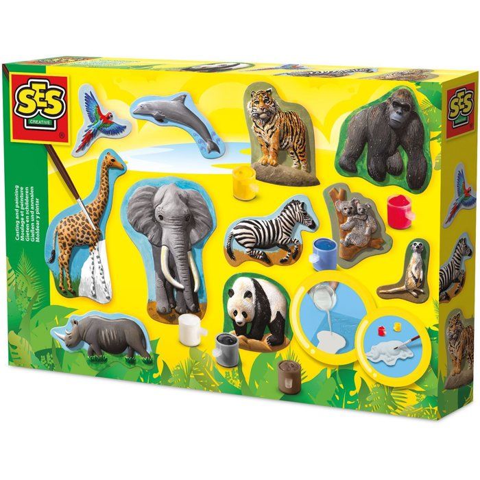 SES CREATIVE Moulage et peinture Animaux en plâtre À partir de