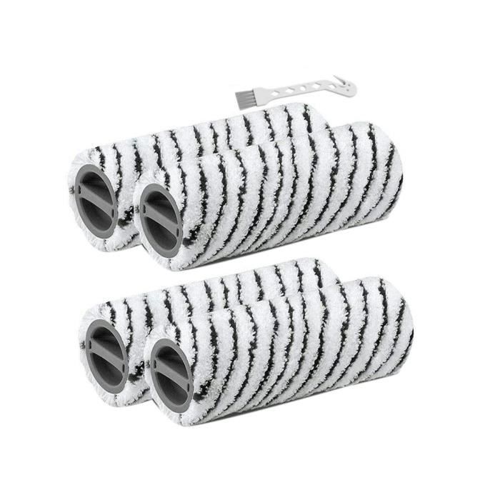Lot De 4 Rouleaux De Rechange Pour Kärcher FC7 FC5 FC3 FC3D - Brosses Microfibres Absorbantes Vert Et Bleu