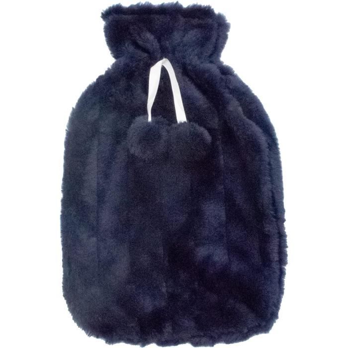 Bouillotte XOXVURI 1000ml - Doudou Chauffant Gris Avec Housse Douce