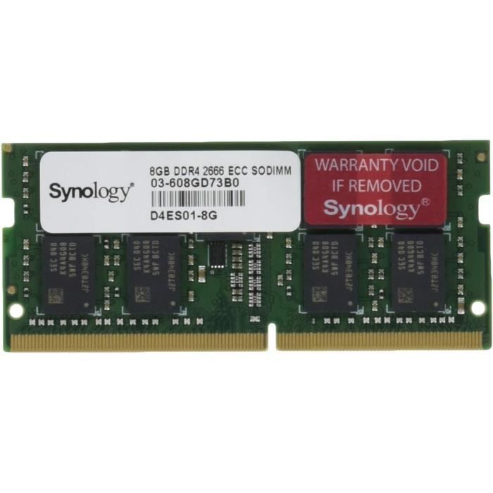 RAM DDR4 ECC So DIMM SYNOLOGY D4ES01 8G 8 Go Fiabilité optimale Compatibilité assurée