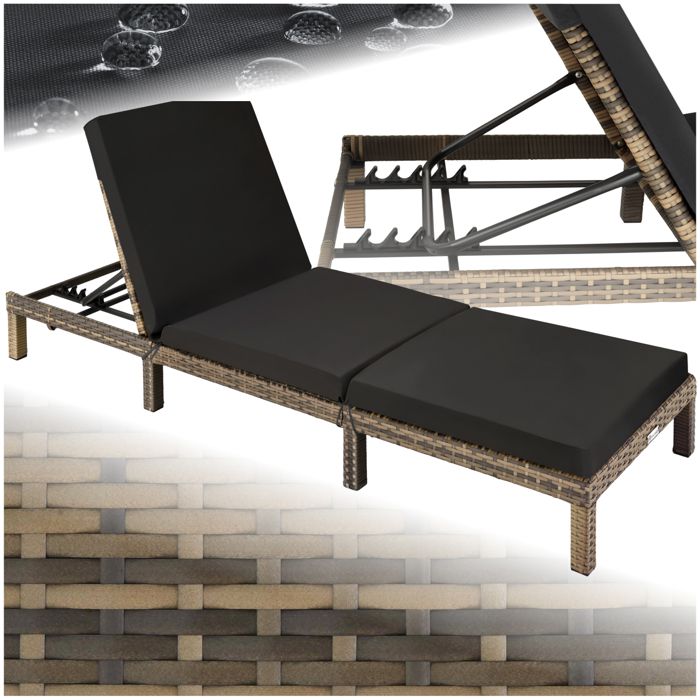 Bain de soleil - TECTAKE - Chaise longue transat de jardin SOFIA réglable en 5 positions 196 cm x 66 cm x 22 cm - Marron naturel Bain de soleil - TECTAKE - Chaise longue transat de jardin SOFIA réglable en 5 positions 196 cm x 66 cm x 22 cm - Marron naturel