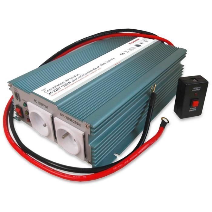 Convertisseur de tension THOMSON 24220 V Avec télécommande