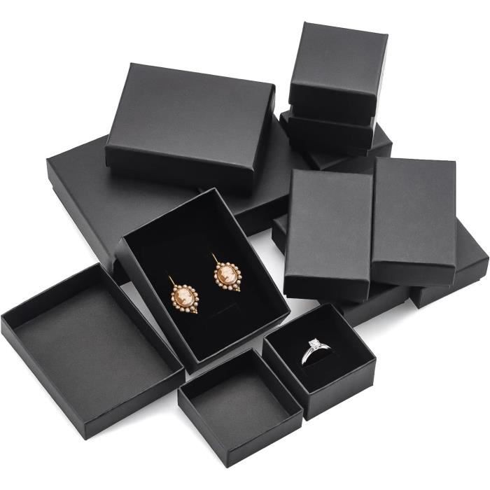 Lot De 2 Boîtes Cadeau En Papier Kraft Pour Bijoux, Boucles D'Oreilles, Bracelets, Pendentifs