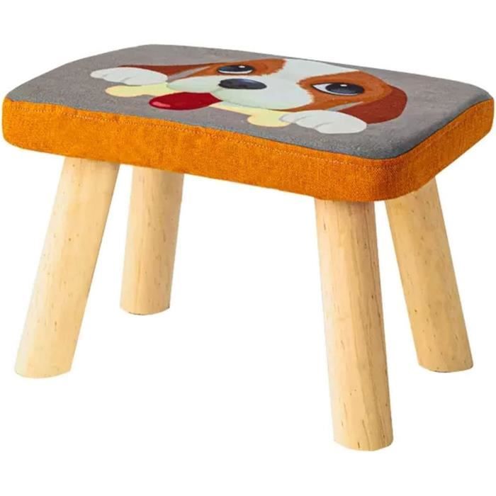 Tabouret En Bois Massif Petit Banc - 30x20x18 Cm, Pour Changer Chaussures, Salle De Bain, Bureau, Déco Vintage