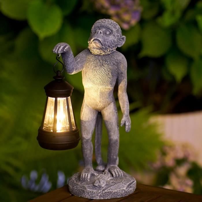 Statue Nain De Jardin Solaire Résine DiliComing Statue De Nain De Jardin | Figurine De Nain En Résine Décoration Extérieure Amusante Pour Pelouse