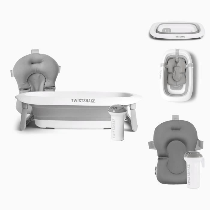 Twistshake Baignoire Bebe Pliable Avec Coussin Antiderapant Et Carafe Pour Bain Naissance Et Plus Gris Cdiscount Puericulture Eveil Bebe