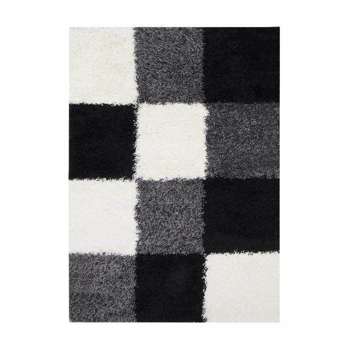 Tapis 160 X 230 Cm Silky Gris Noir Tapis Norlaz Noir Tapis Longues Meches 160 X 230 Cm Achat Vente Tapis Polypropylene Cdiscount