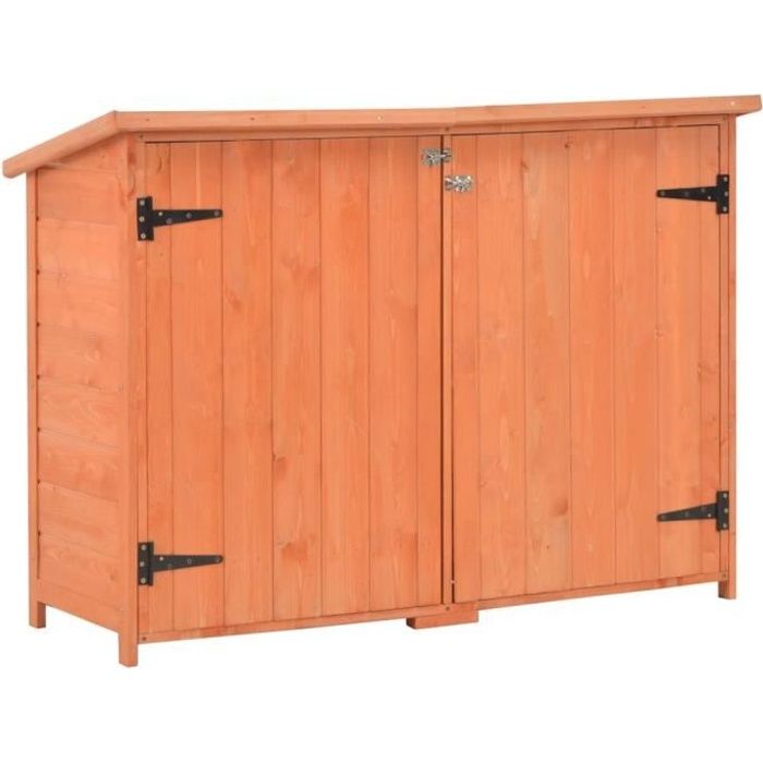 vidaXL Abri de stockage de jardin 128x42x91 cm Bois - vue 2