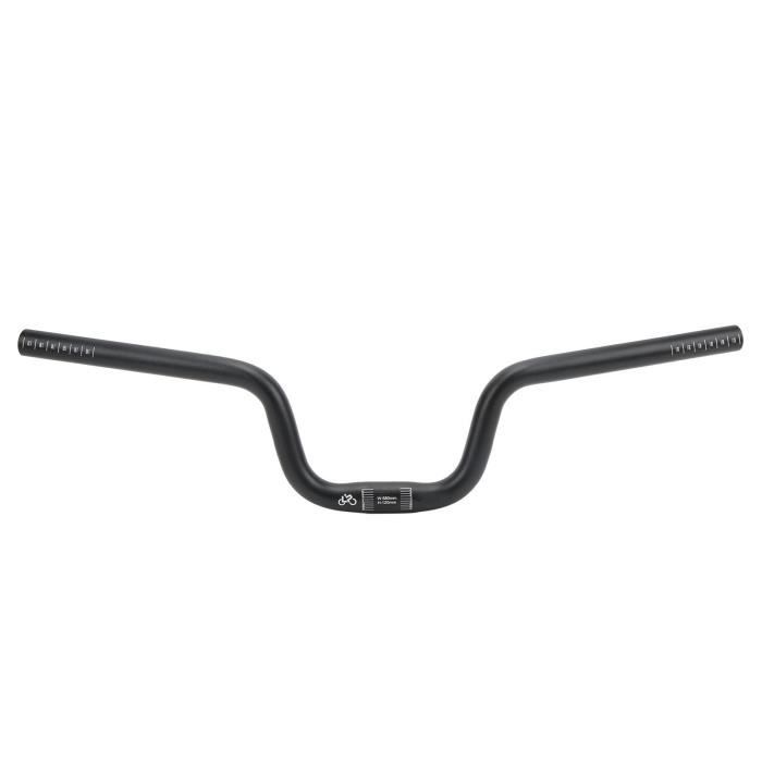 Guidon VTT En Alliage D'aluminium 25.4mm - Longueur 540mm, Noir Mat, Pour Vélos Pliables Ou VTT