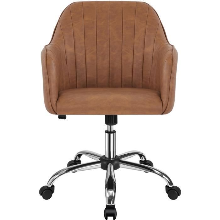 Chaise de bureau design fleur en similicuir Yaheetech - Hauteur réglable avec dossier inclinable Chaise de bureau design fleur en similicuir Yaheetech - Hauteur réglable avec dossier inclinable