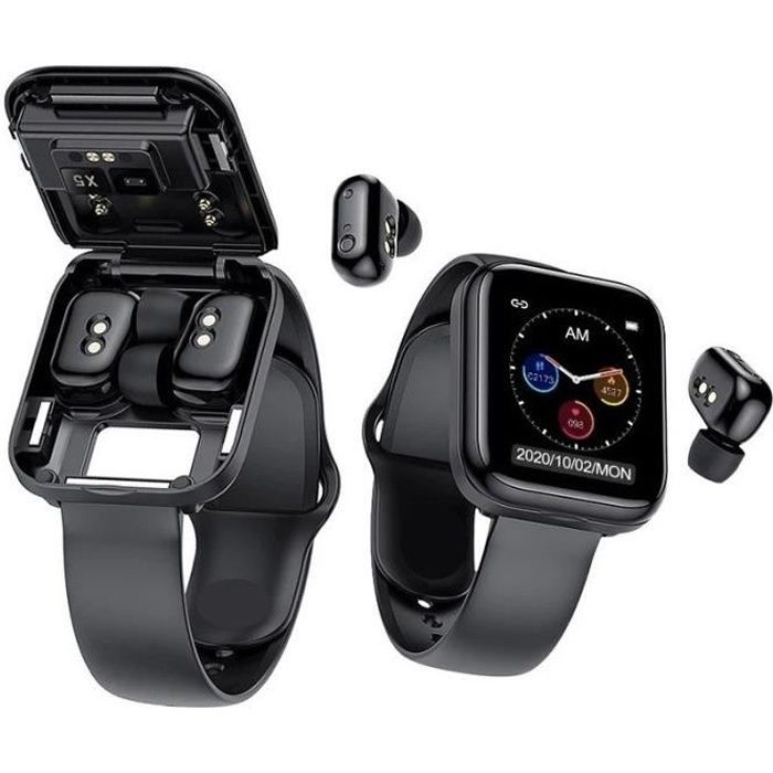 Montre connect e Bluetooth etanche avec couteurs pour hommes