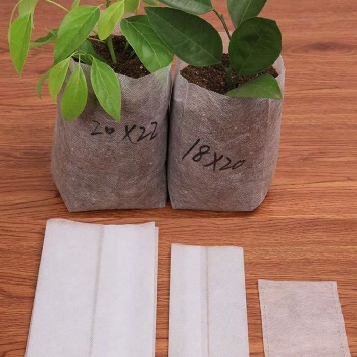 Lot De 100 Sacs De Culture Biodégradables En Tissu Non-Tissé - Pour Légumes, Fleurs, Semis - Respirants Et Pratiques
