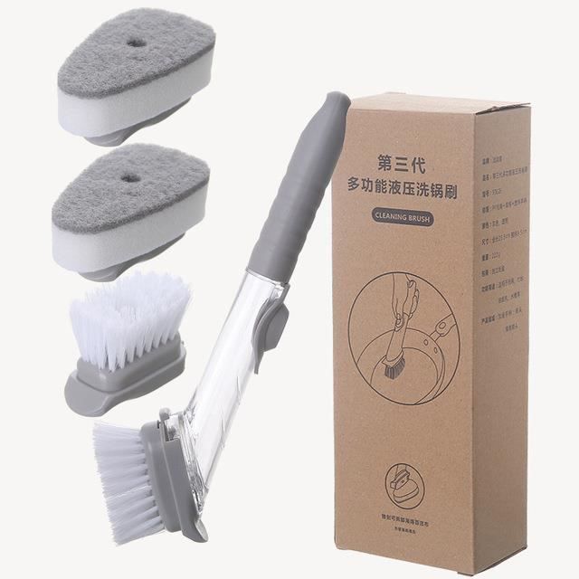 Lot De 3 Brosses à Vaisselle – Manche Plastique Ergonomique – Poils Durs Pour Salissures Tenaces – Nettoyage Cuisine, éviers – Blanc - 7