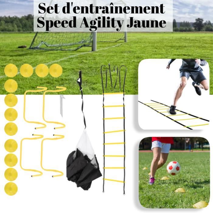 Haies D'agilité Réglables - Lot De 5 Obstacles Pliables En PVC Pour Entraînement Sportif (foot, Rugby, Athlétisme...)