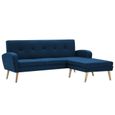 E-Com ®7447Parfait Canapé d'angle Sofa Divan Elégant & Grand Confort Canapé droit fixe Scandinave Revêtement en tissu 186x136x79 cm-1
