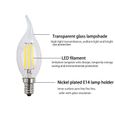 Ampoule LED Bougie 4W Blanc Froid 6500k AC220-240V Flamme Tip Lumineux Non Dimmable - OUGEER-1