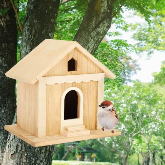 Maison d'oiseau, nichoirs à l'extérieur Kits de construction pour enfants  suspendus nids d'oiseaux en bois maison nichoir - Cdiscount Animalerie