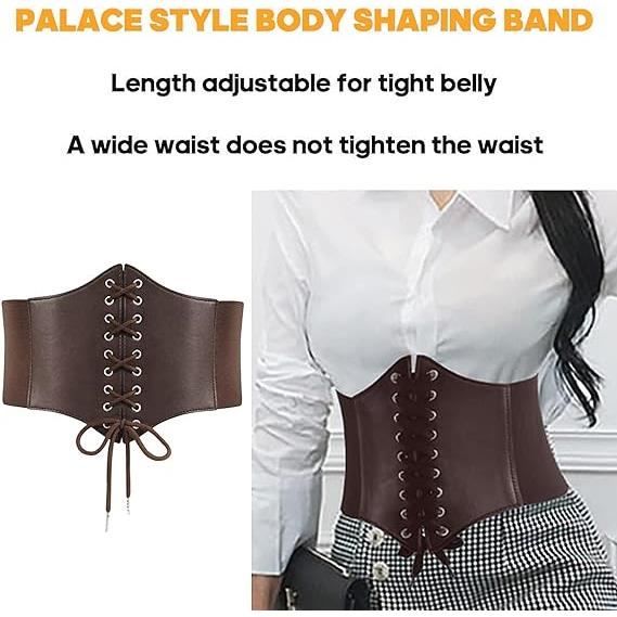 Lacets Ceinture Corset Femme Femme Corset Elastique Elastique Ceinture Corset Ceinture Corset Steampunk Retro Couleur du Cafe 1PC Cdiscount Pret a Porter