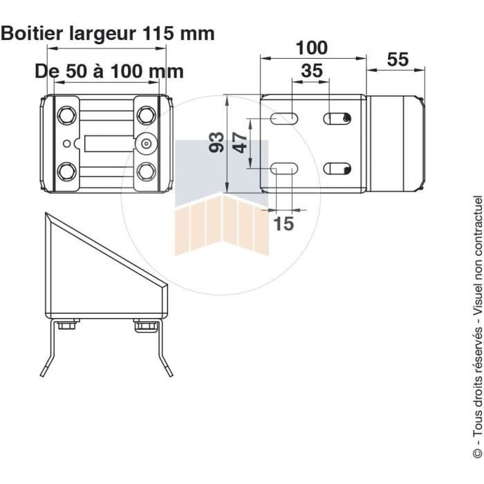 Boîtier de réception avec U en inox pour serrure de portail coulissant ...