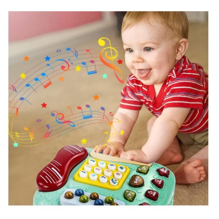 Jouet Enfant 1 an 2 Ans Jouets Musicaux 5 en 1 Telephone Interactif Jouets  à Enfant Cadeau pour Garçon Fille 1 2 3 Ans - Cdiscount Jeux - Jouets