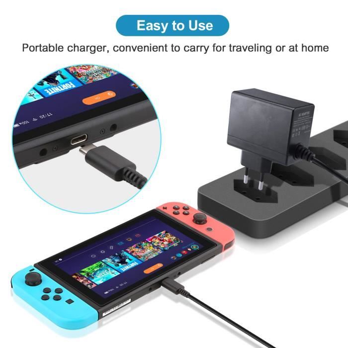 Chargeur USB C VISIODIRECT Chargeur 20W pour Nintendo Switch Lite
