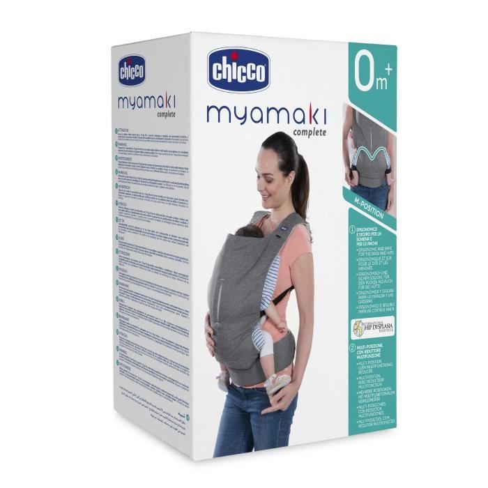 Porte b b physiologique CHICCO Myamaki Multi positions Gris