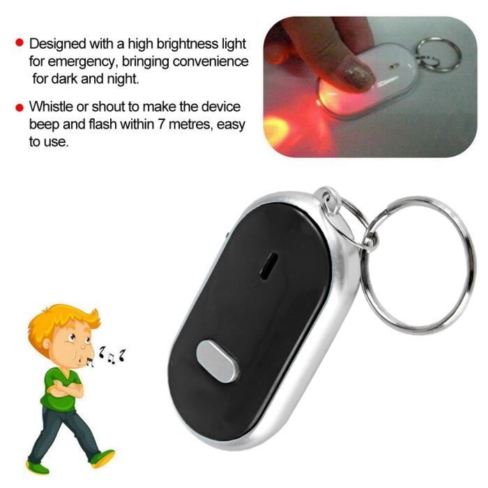 LED Porte Clé Siffleur Localisateur Sans Fil Key Finder Anti-perte LED  Torche - Cdiscount Bagagerie - Maroquinerie
