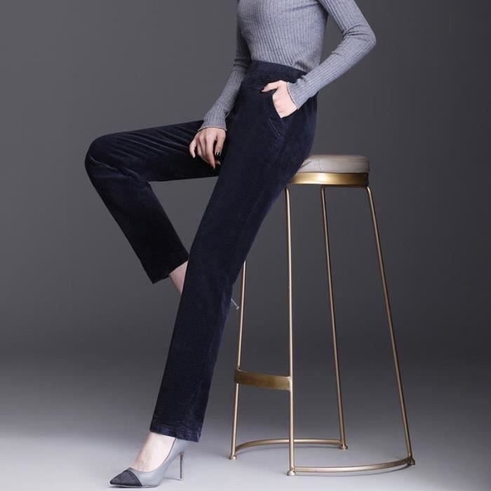 Pantalon velours femme taille elastique hotsell