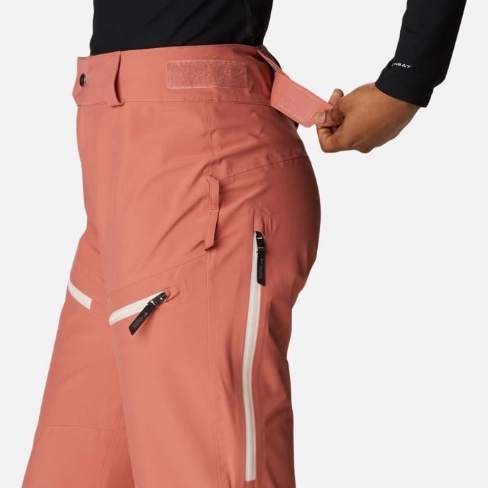 Pantalon De Ski snow Columbia Platinum Peak Dark Coral Femme Cdiscount Sport