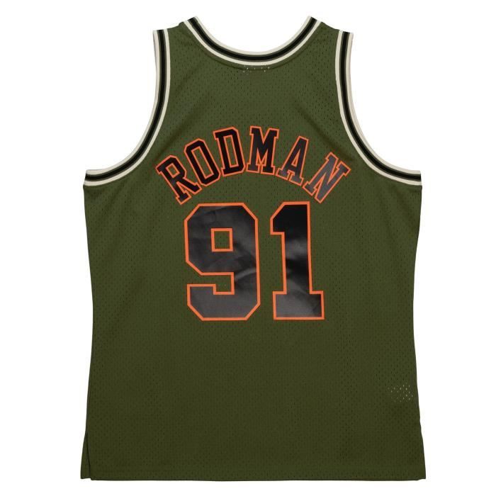 Maillot Chicago Bulls Dennis Rodman 1997 98 Vert Homme Taille L Dark green Cdiscount Sport