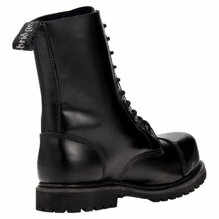 Rangers 10 trous Femme Avec Bout en Metal Coque Knightsbridge Taille 37 Noir Cdiscount Pret a Porter