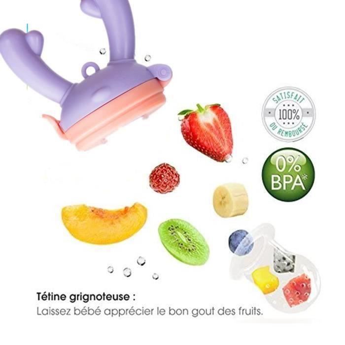 Tetine Fruits Bebe,11PCS Sucette Dentition Diversification Tétine  Alimentation en Silicone pour Bébé pour de Dentition L'aliment - Cdiscount  Puériculture & Eveil bébé