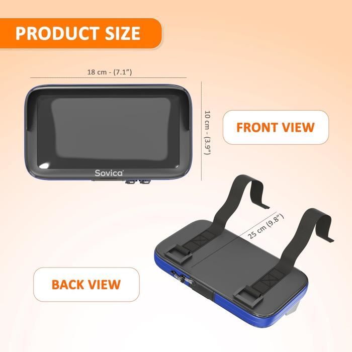 Support Téléphone Moto Vélo Étanche 7.6" - Coque Imperméable Renforcée, Fixations Solides, Écran Tactile Accessible