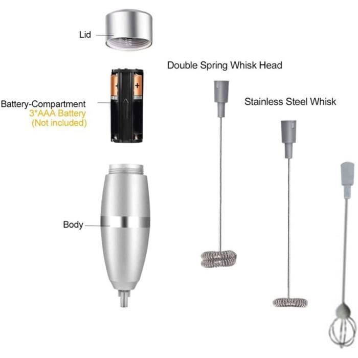 Mousseur à Lait Portatif pour Café, Mélangeur de Boissons Rechargeable