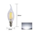 Ampoule LED Bougie 4W Blanc Froid 6500k AC220-240V Flamme Tip Lumineux Non Dimmable - OUGEER-2