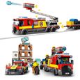 LEGO 60321 City Fire La Brigade des Pompiers, Jouet de Camion, Moto et Remorque, avec Figurine de Chien, Garçons et Filles Dès 7-2