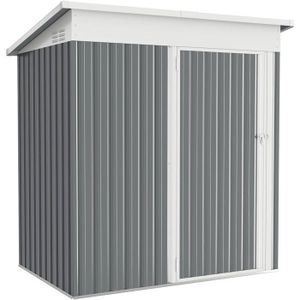 Abri De Jardin Métal Verrouillable IDMarket - Grand Rangement Extérieur Pour Vélos, Outils, Poubelles | 210x105x130 Cm