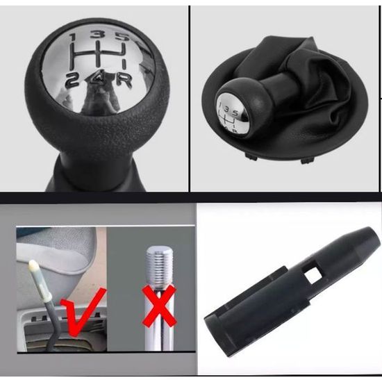 Soufflet Levier De Vitesse Cuir Noir Citroën Berlingo II Peugeot Partner 2008-2018