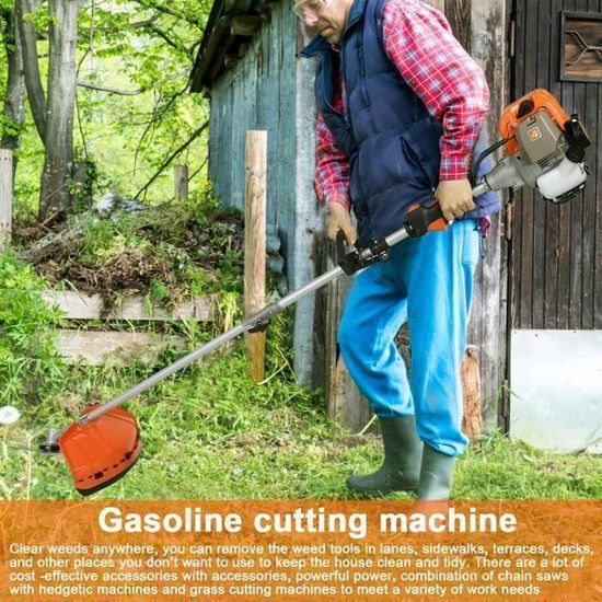 Taille-haie Sans Fil, Alimenté Au Gaz Essence Avec Déflecteur De Protection Pour Sécateur, Arbre, Herbe, Arbuste, Moteur 32,5 CC 2 Temps, Longueur De