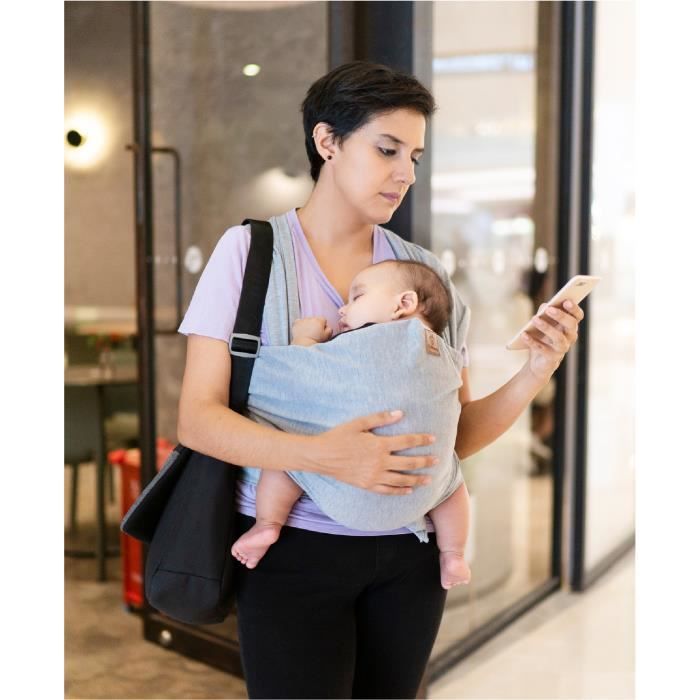 Echarpe de Portage Bebe Dolbomy - Inclus Manuel en Français et Sac de  Rangement - Écharpe Coton Elastique jusqu'à 15 kg - Porte Bébé - Cdiscount  Puériculture & Eveil bébé