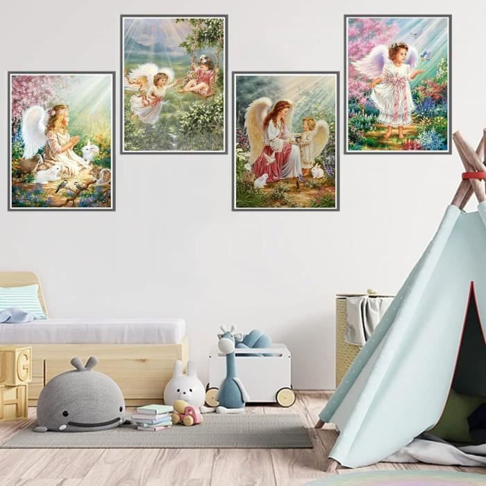 Kit Diamond Painting Ange Démon 30x40 Cm - Broderie Diamant 5D Complète Pour Adultes Et Enfants, Activité Apaisante - 9