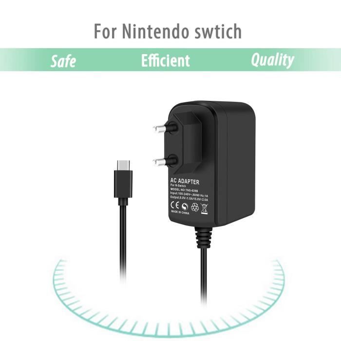 Chargeur pour Nintendo Switch/ Switch Lite , charge rapide Adaptateur  secteur Mode de support TV et contrôleur Dock&Pro (Noir) - Cdiscount  Informatique
