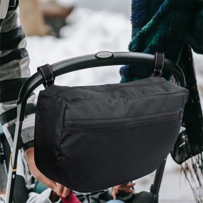 Coque noire Sac de poussette pour b b Sac couches Chariot Panier lat ral de transport Sac de rangeme